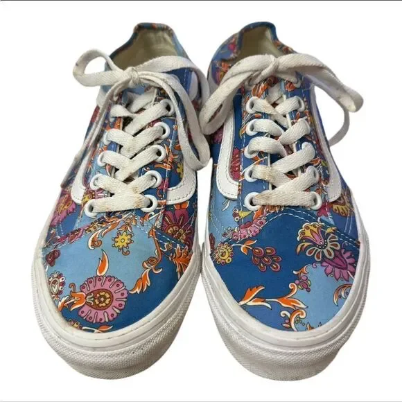 Vans x Liberty of London Off The Wall Old Skool Tennis Shoes Sneakers 6.5 - Picture 4 of 7